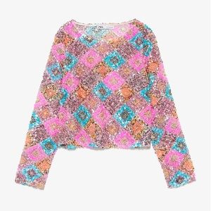 Zara Sequin Top